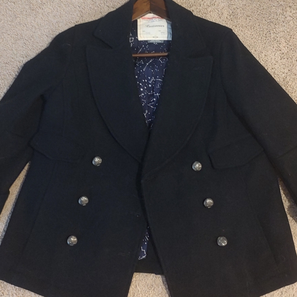 Anthropologie Wool Coat. Size 4. Navy.